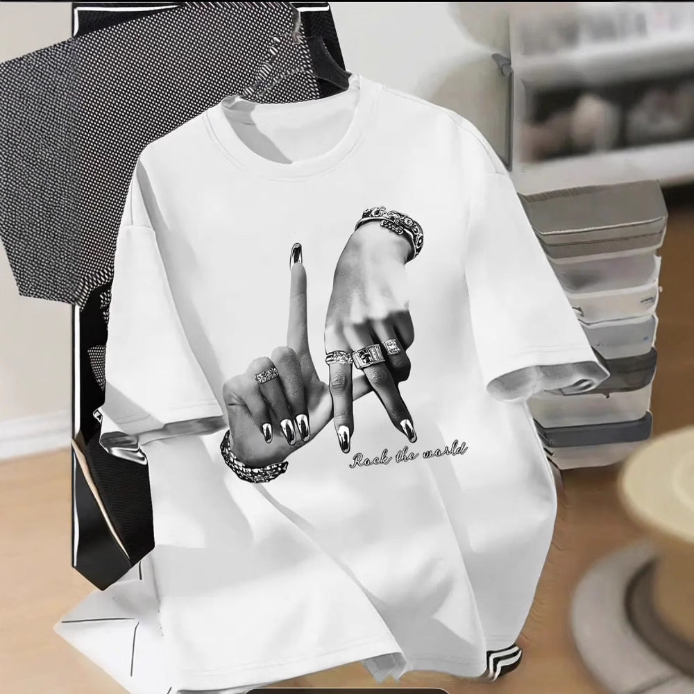 Round neck short sleeved top for women