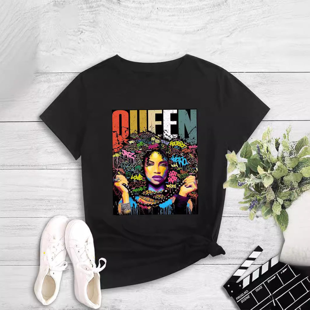 Casual Printed Short Sleeve Round Neck Pullover T-Shirt