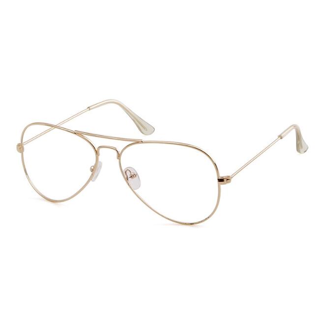 Classic Clear Glasses Gold Frame Vintage Sunglass Women Men Optical Aviation Eyeglasses