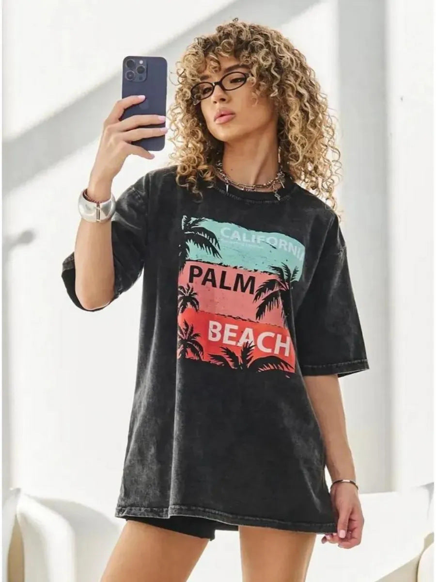 Loose short sleeved T-shirt top