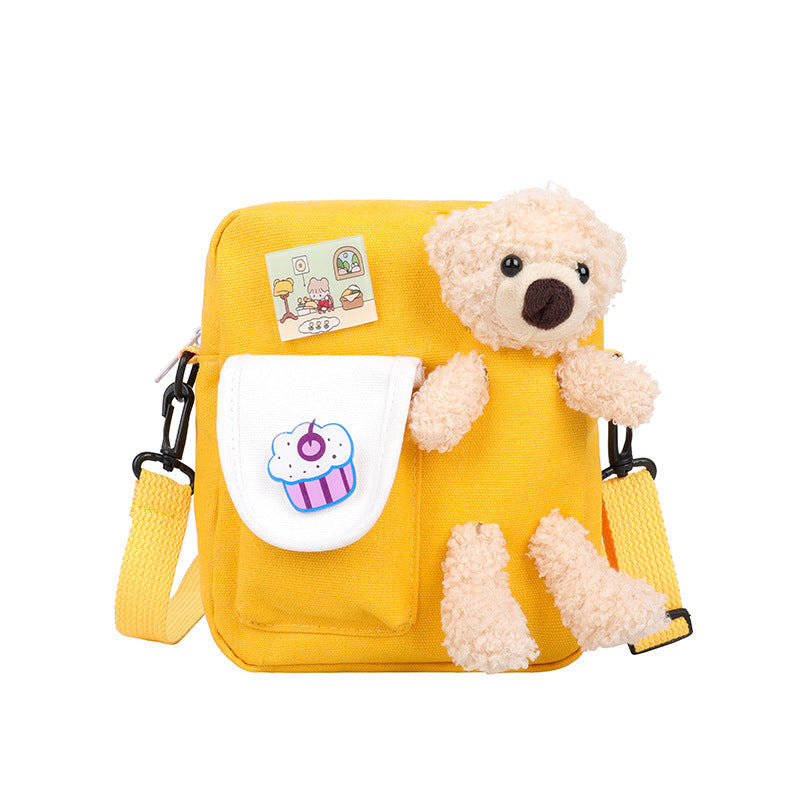 Women's Bag New Canvas Bag Girl Cute Small Bag Korean Version Japanese Ins Style Fresh Student Messenger Bag